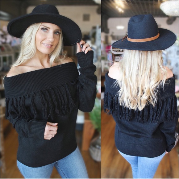 Over The Moon For You Off The Shoulder Sweater - Picture 2 of 3